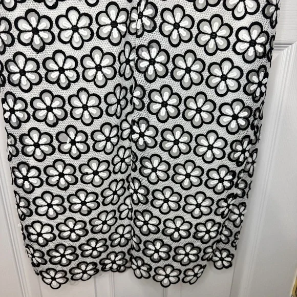 Julia Jordan Daisy Dress/Black & White/Sleeveless/Lined/Sheath/Elegant/Sz 6 - Picture 3 of 11